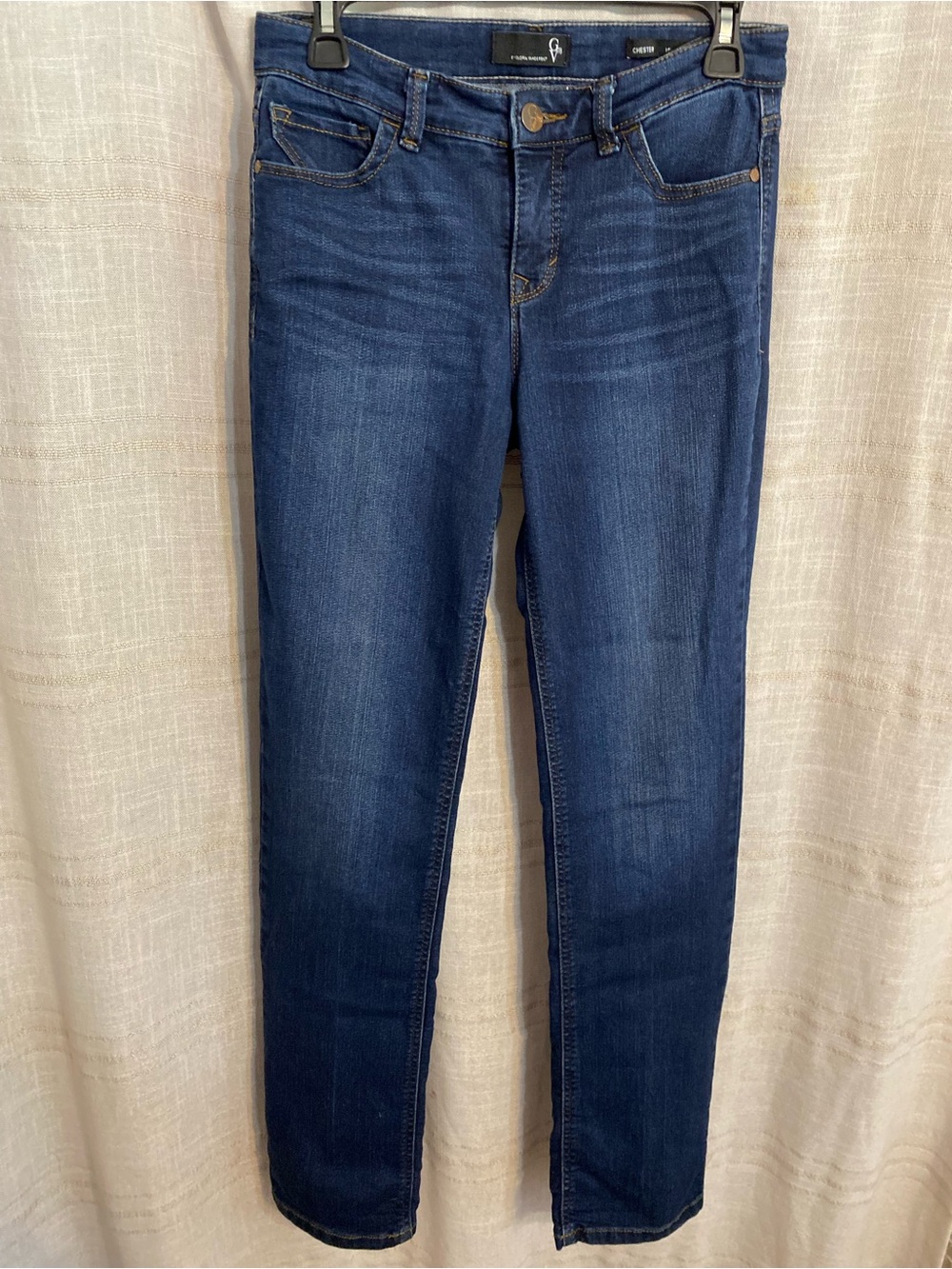 Gloria Vanderbilt Chester Low Rise Curvy Skinny Jeans Dark Wash Womens Size 4